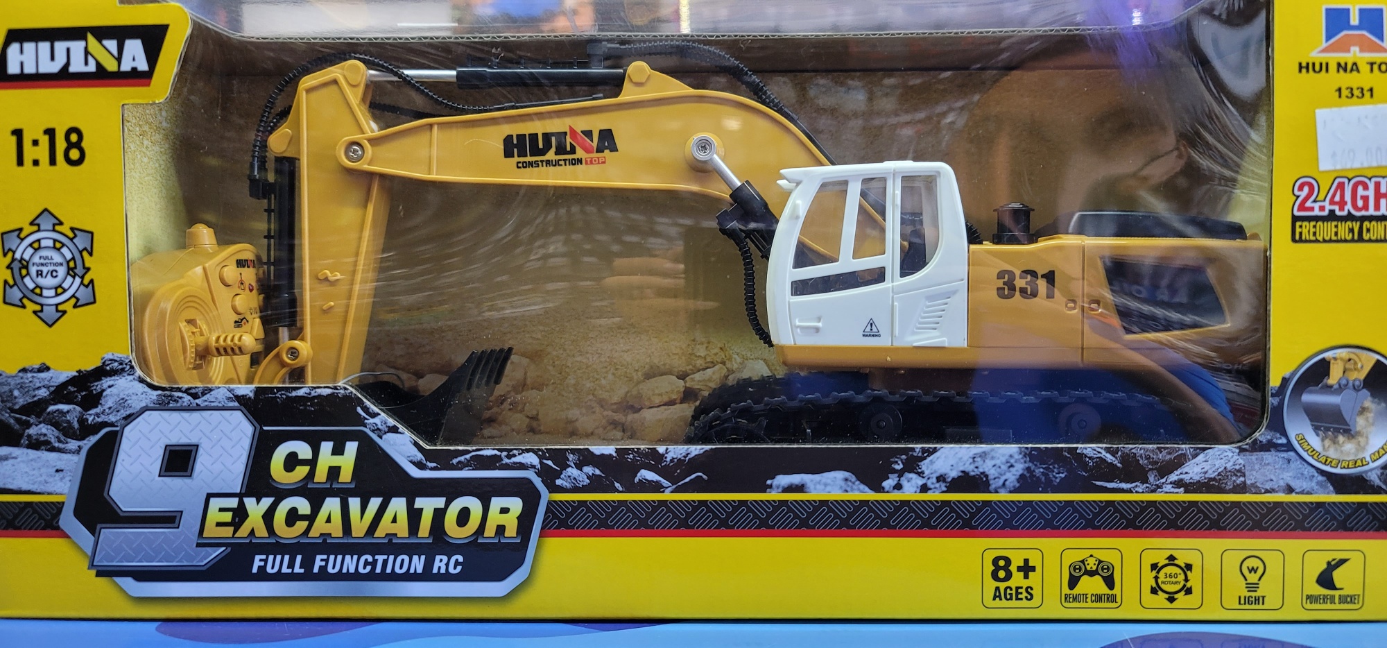 1/18 Scale Huina RC 11CH 2.4G Green Construction Excavator – Amazing RC ...